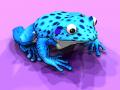 paper blue frog
